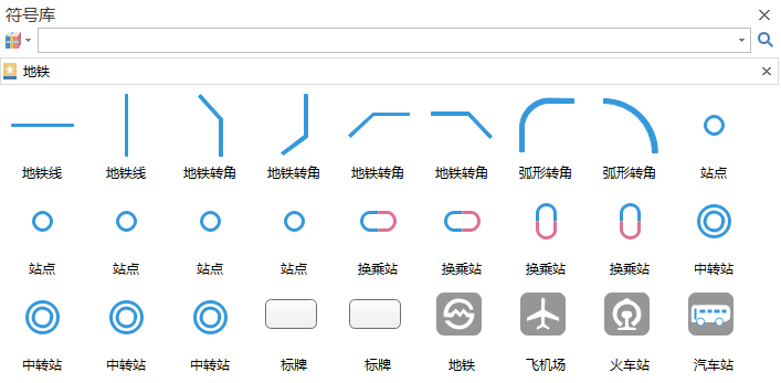 地铁图纸中的各种符号图片