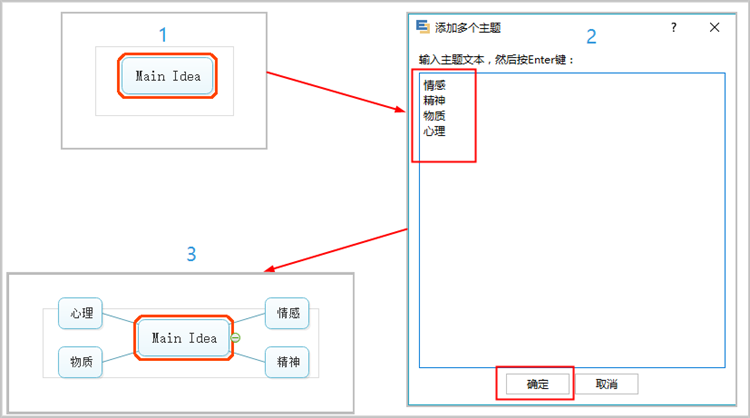 思维导图插入多个主题