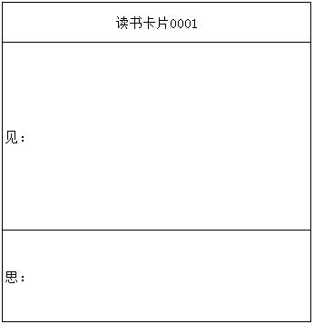 卡片阅读法