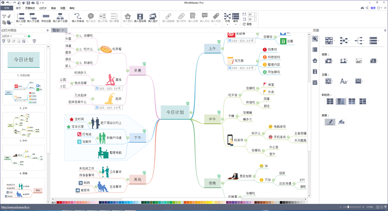 今日计划思维导图