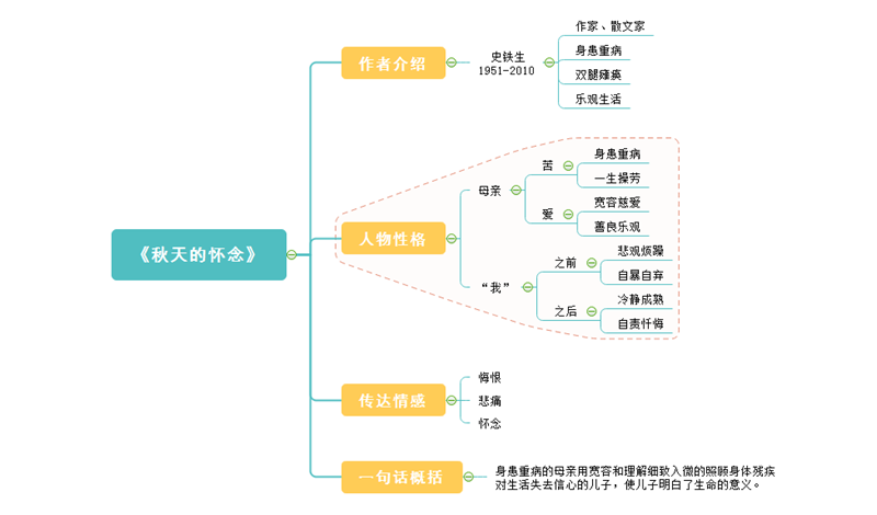 秋天的怀念思维导图