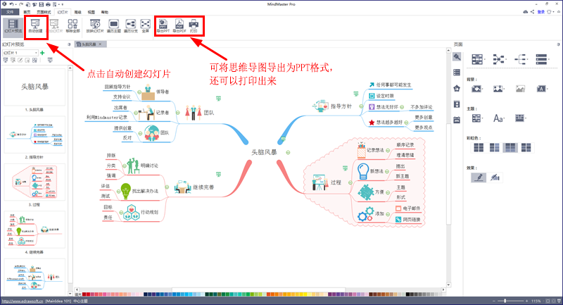 思维导图幻灯片