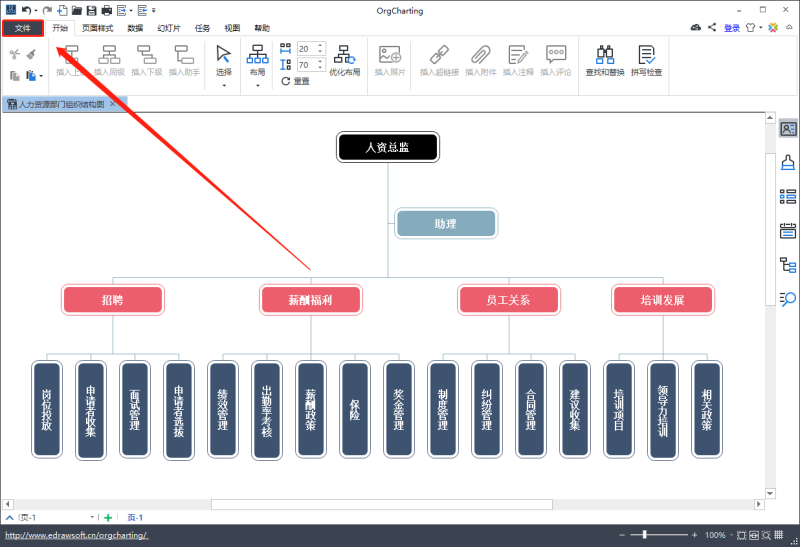 组织架构图导出ppt