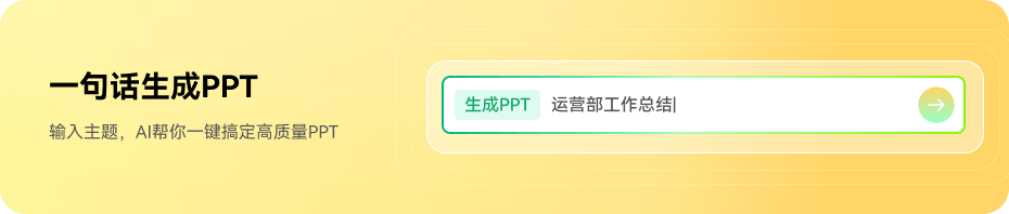 一句话生成PPT