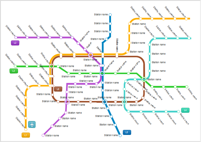 地铁线路图模板
